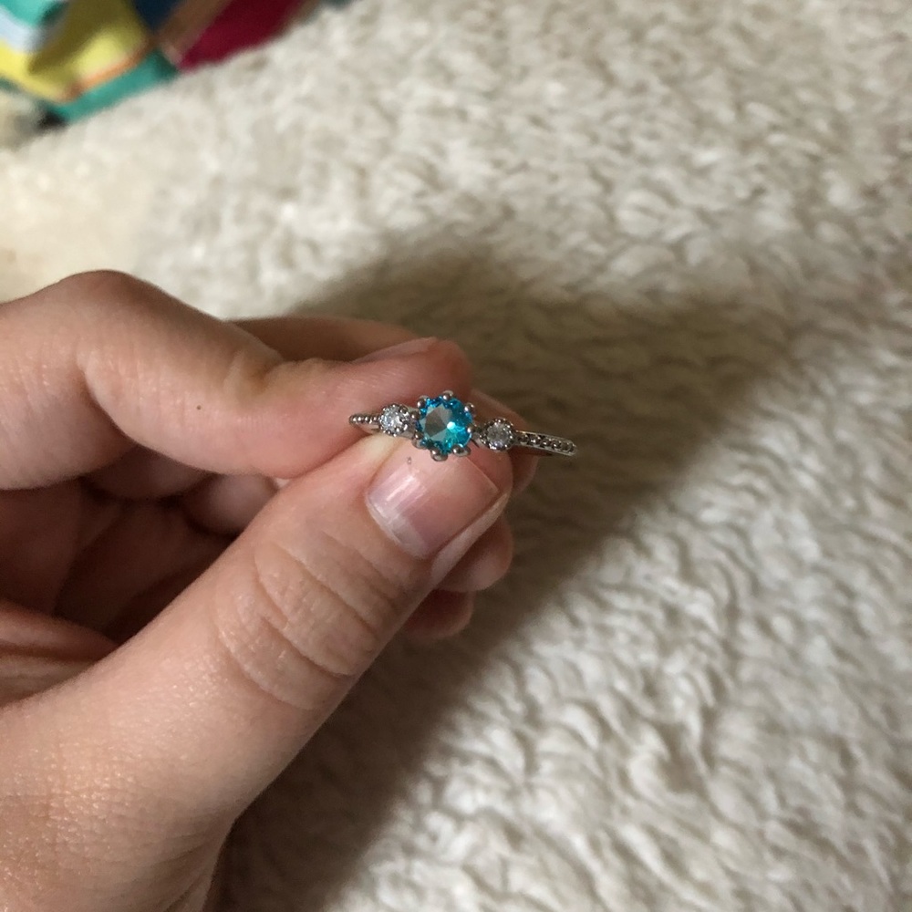 Sapphire Sea Blue Ring